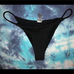 Simple cheeky black bikini bottoms